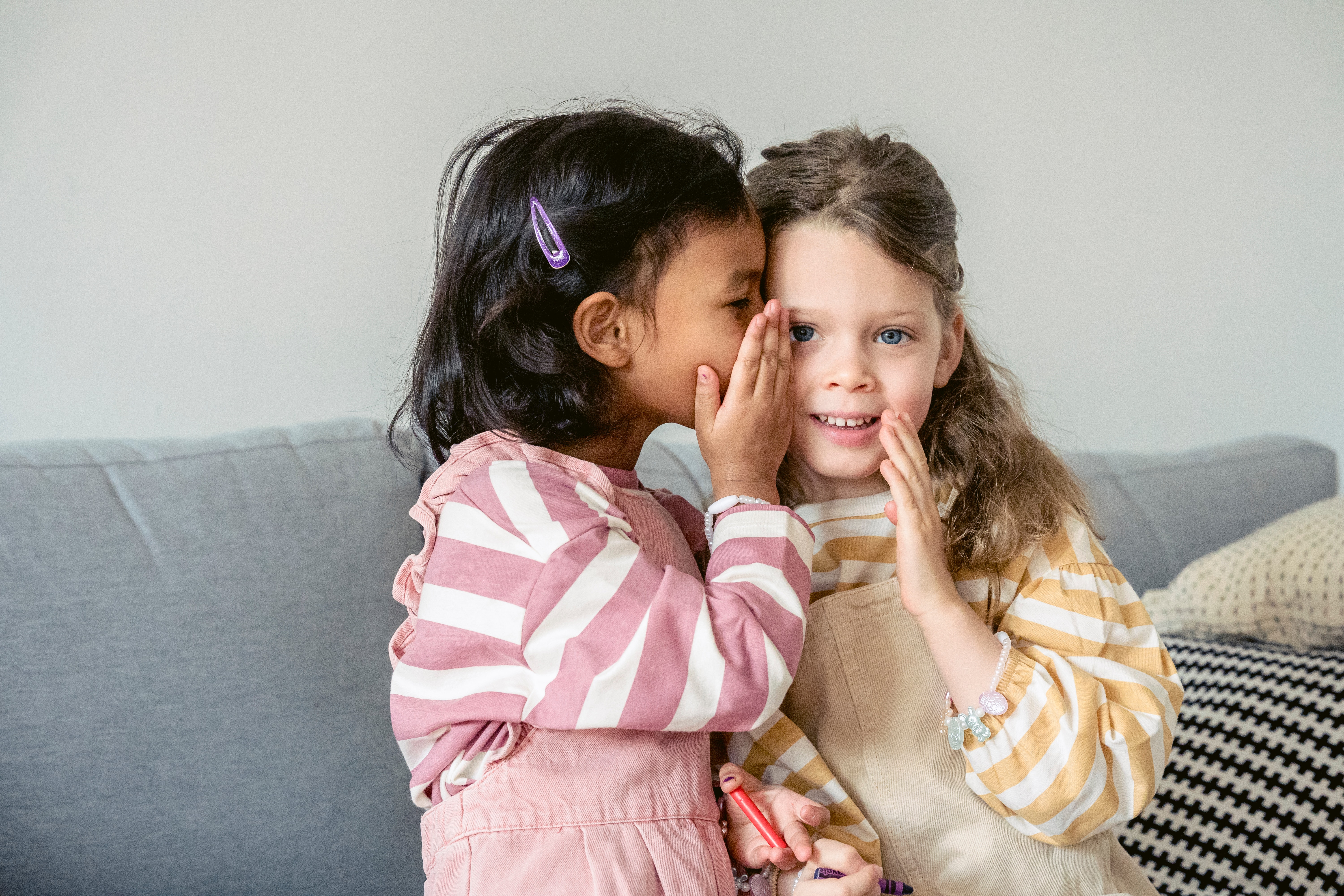 two girls talking